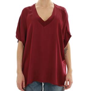 BLUSA SCOLLO V KING KONG BORDEAUX